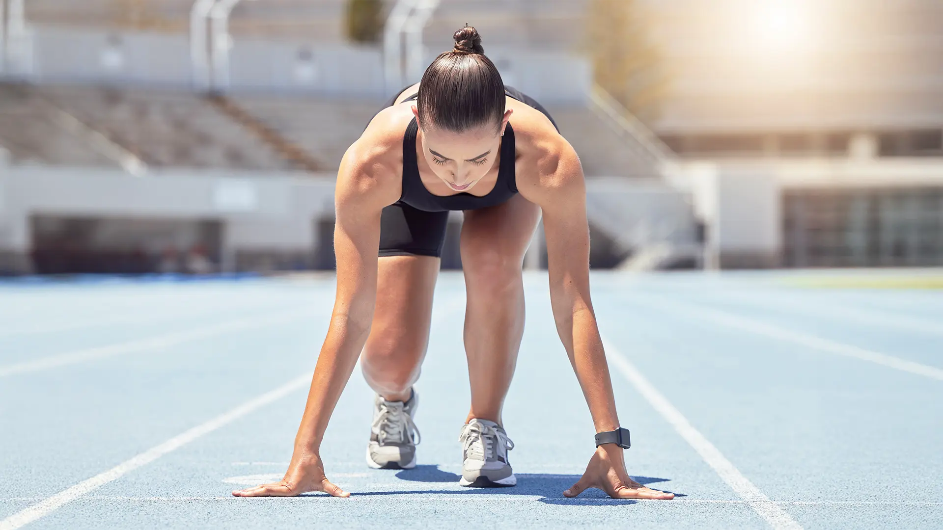 Atleta pronta alla partenza: vitality e ottimizzazione nello sport con BlueHyS.